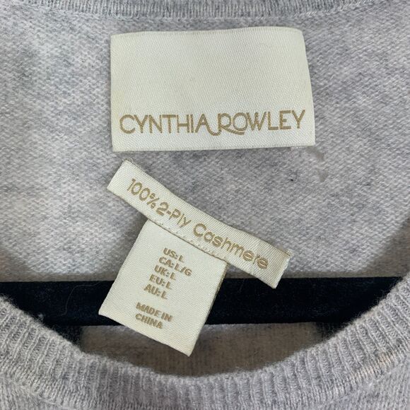 Cynthia Rowley 100% Cashmere Polka Dot Sweater Women’s Size Large Luxurious Knit - Picture 2 of 10